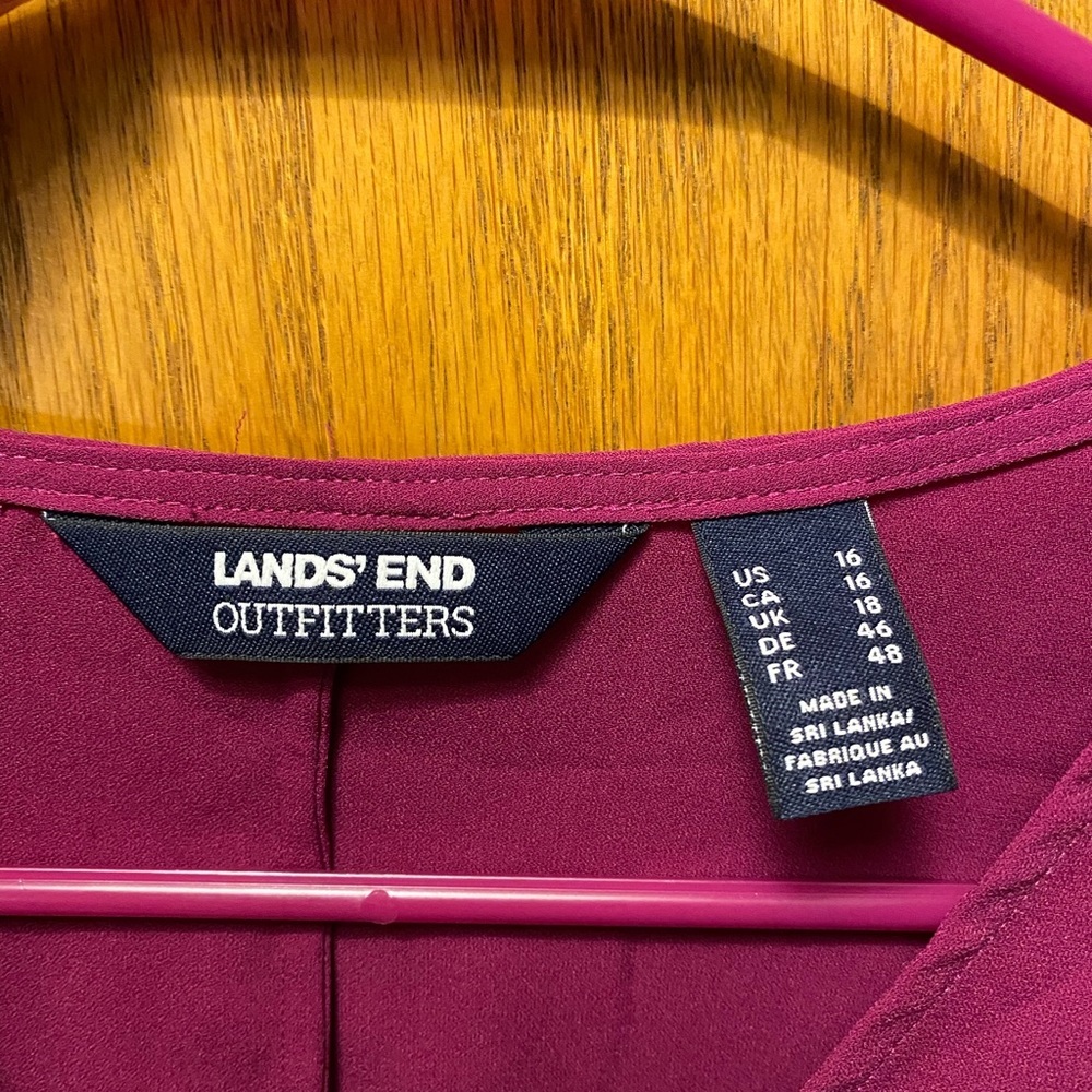 Lands End Magenta Blouse - Picture 5 of 7